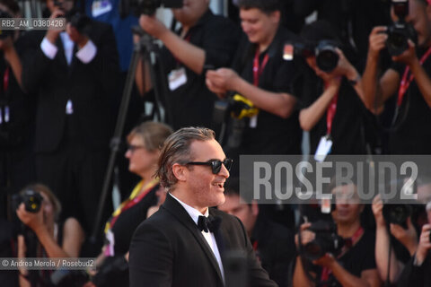 L’attore statunitense Joaquin Phoenix alla 76° edizione della Mostra Internazionale d’Arte Cinematografica di Venezia, protagonista nel film “Joker” del regista Todd Phillips, 31 agosto 2019. ©Andrea Merola/Rosebud2