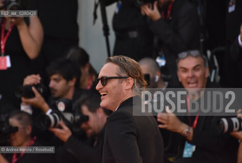 L’attore statunitense Joaquin Phoenix alla 76° edizione della Mostra Internazionale d’Arte Cinematografica di Venezia, protagonista nel film “Joker” del regista Todd Phillips, 31 agosto 2019. ©Andrea Merola/Rosebud2