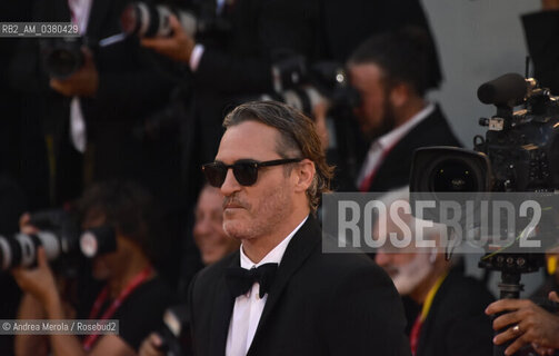 L’attore statunitense Joaquin Phoenix alla 76° edizione della Mostra Internazionale d’Arte Cinematografica di Venezia, protagonista nel film “Joker” del regista Todd Phillips, 31 agosto 2019. ©Andrea Merola/Rosebud2