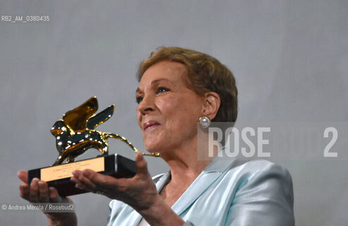 L’attrice britannica Julie Andrews Leone d’Oro alla Carriera alla 76° edizione della Mostra Internazionale d’Arte Cinematografica di Venezia, 2 settembre 2019. ©Andrea Merola/Rosebud2