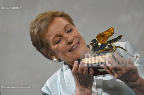 L’attrice britannica Julie Andrews Leone d’Oro alla Carriera alla 76° edizione della Mostra Internazionale d’Arte Cinematografica di Venezia, 2 settembre 2019. ©Andrea Merola/Rosebud2