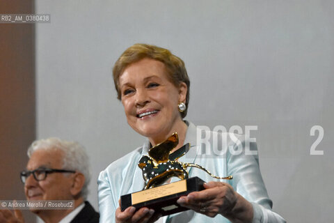 L’attrice britannica Julie Andrews Leone d’Oro alla Carriera alla 76° edizione della Mostra Internazionale d’Arte Cinematografica di Venezia, 2 settembre 2019. ©Andrea Merola/Rosebud2