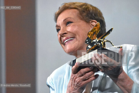 L’attrice britannica Julie Andrews Leone d’Oro alla Carriera alla 76° edizione della Mostra Internazionale d’Arte Cinematografica di Venezia, 2 settembre 2019. ©Andrea Merola/Rosebud2