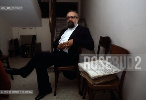 Il compositore polacco Krzysztof Penderecki a Venezia per Biennale Musica, ottobre 1982. ©Andrea Merola/Rosebud2