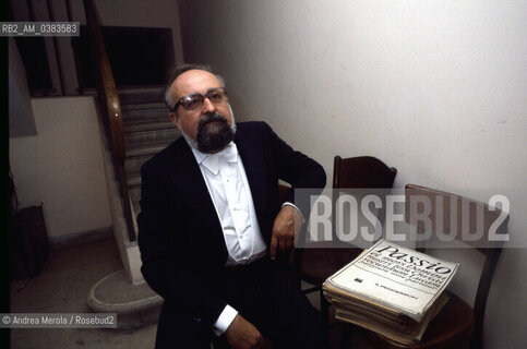 Il compositore polacco Krzysztof Penderecki a Venezia per Biennale Musica, ottobre 1982. ©Andrea Merola/Rosebud2