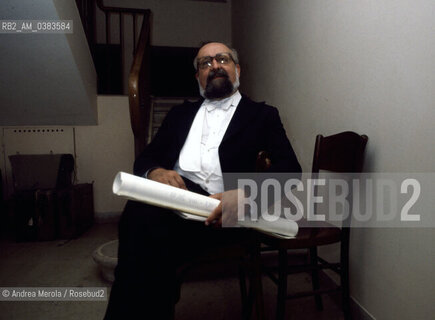 Il compositore polacco Krzysztof Penderecki a Venezia per Biennale Musica, ottobre 1982. ©Andrea Merola/Rosebud2