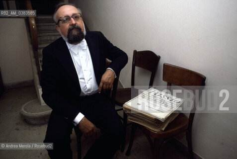 Il compositore polacco Krzysztof Penderecki a Venezia per Biennale Musica, ottobre 1982. ©Andrea Merola/Rosebud2