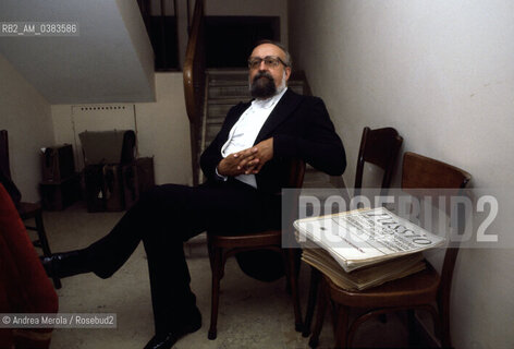 Il compositore polacco Krzysztof Penderecki a Venezia per Biennale Musica, ottobre 1982. ©Andrea Merola/Rosebud2