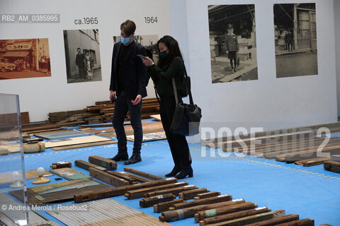 Una panoramica sulle installazioni allestite all’interno del Padiglione Giappone, ai Giardini di Castello, per la diciassettesima edizione di Biennale Architettura, diretta dall’architetto di origine libanese Hashim Sarkis .sul tema “How will We live Together “, a Venezia dal 22 maggio al 21 novembre 2021.                        . ©Andrea Merola/Rosebud2