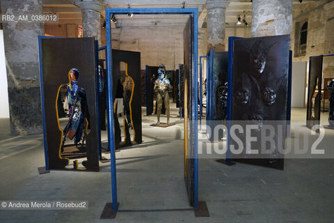 Una panoramica sulle installazioni allestite all’interno delle Corderie, all’Arsenale di Venezia, per la diciassettesima edizione di Biennale Architettura, diretta dall’architetto di origine libanese Hashim Sarkis .sul tema “How will We live Together “, a Venezia dal 22 maggio al 21 novembre 2021.                       . ©Andrea Merola/Rosebud2