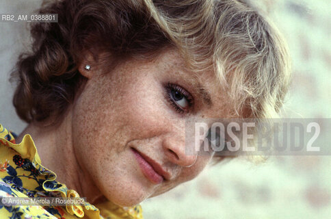 L’ attrice francese Isabelle Huppert al Festival del Cinema di Venezia, agosto 1983. ©Andrea Merola/Rosebud2