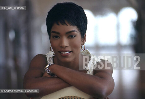 L’ attrice statunitense Angela Bassett al Festival del Cinema di Venezia, agosto 1995. ©Andrea Merola/Rosebud2