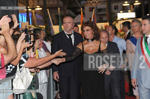 L’ attrice italiana Sofia Loren alla cerimonia per la dedica del suo nome al lungomare di Jesolo, 16 luglio 2009. ©Andrea Merola/Rosebud2