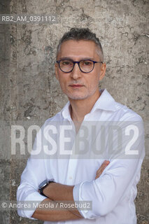 Fabio Bacà, finalista alla 60°edizione del premio letterario Campiello col romanzo  Nova  (Adelphi), Venezia, 3 settembre 2022. ©Andrea Merola/Rosebud2