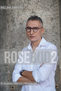 Fabio Bacà, finalista alla 60°edizione del premio letterario Campiello col romanzo  Nova  (Adelphi), Venezia, 3 settembre 2022. ©Andrea Merola/Rosebud2