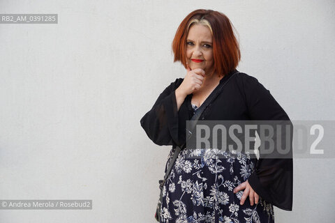 La scrittrice italiana Gaja Cenciarelli a PordenoneLegge ha presentato  la sua ultima opera “ L’ultimo banco“ (Marsilio), Pordenone 16 settembre 2022. ©Andrea Merola/Rosebud2