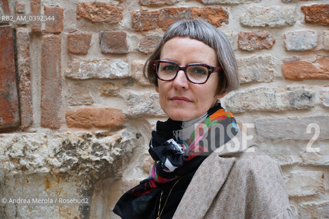 La scrittrice e attrice teatrale slovacca Jana Karsaiova  al Festival Internazionale di Letteratura “Incroci di Civiltà”, sedicesima edizione, Venezia 29 marzo 2023. ©Andrea Merola/Rosebud2