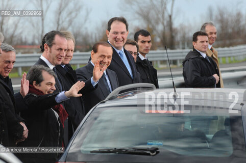 2009O208 - VENEZIA - POL. GRANDI OPERE, INAUGURATO IL PASSANTE DI MESTRE. Il Presidente del Consiglio Silvio Berlusconi e il Governatore del Veneto Giancarlo Galan. ©Andrea Merola/Rosebud2