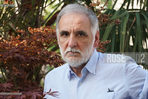 Michele Mari, autore finalista alla 62° edizione del premio letterario Campiello col romanzo “ Locus Desperatus “ (Einaudi), in una pausa dell’Incontro con gli Autori finalisti all’hotel Ausonia, Venezia 28 luglio 2024. ©Andrea Merola/Rosebud2