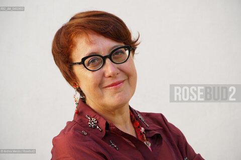 La scrittrice italiana Antonella Cilento ha presentato il suo ultimo lavoro “La fabbricante di isole” (Bottega Errantei) al festival di letteratura PordenoneLegge, Pordenone 17 settembre 2026. ©Andrea Merola/Rosebud2