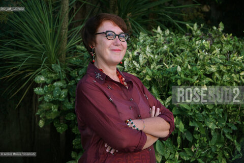 La scrittrice italiana Antonella Cilento ha presentato il suo ultimo lavoro “La fabbricante di isole” (Bottega Errantei) al festival di letteratura PordenoneLegge, Pordenone 17 settembre 2026. ©Andrea Merola/Rosebud2