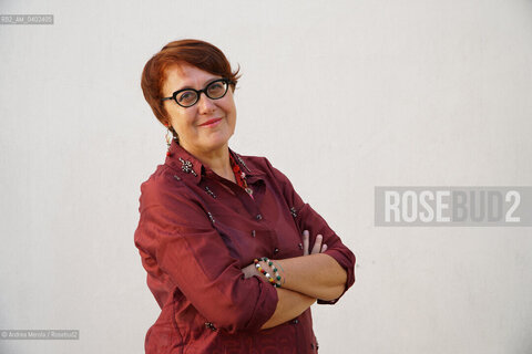 La scrittrice italiana Antonella Cilento ha presentato il suo ultimo lavoro “La fabbricante di isole” (Bottega Errantei) al festival di letteratura PordenoneLegge, Pordenone 17 settembre 2026. ©Andrea Merola/Rosebud2
