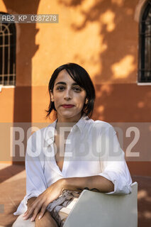 Mantova, Italia, Settembre 2021. La scrittrice e traduttrice italo americana Claudia Durastanti a Festivaletteratura 2021. In uscita per lei nel 2022 la traduzione del suo romanzo La straniera (La Nave di Teseo) in 15 paesi. - Mantua, Italy, September 2021. The writer Claudia Durastanti at Festivaletteratura 2021. Her book Strangers I know will be realese il 2022.