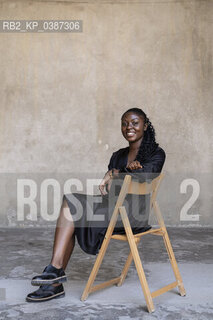 Mantova, Italia, Settembre 2021. La scrittrice Anna Osei a Festivaletteratura 2021 per presentare il suo novo libro Sotto lo stesso sole edito da Mondadori. - Mantua, Italy, September 2021. The writer Anna Osei at Festivaletteratura 2021.