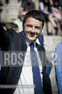 Rome- 2 june 2014 - Prime minister Matteo Renzi visiting 2 june parade..Roma - 2 giugno 2014 - Il primo Ministro Matteo Renzi in visita alla parata del 2 giugno ©Sebastiano Vianello/Rosebud2