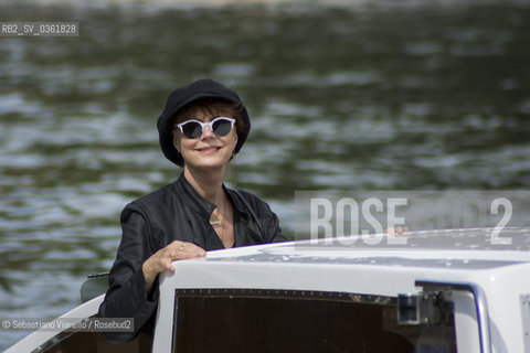 Lido di Venezia, 1 settembre 2017. Lattrice Susan Sarandon allarrivo al Lido per la Mostra del Cinema. ©Sebastiano Vianello/Rosebud2