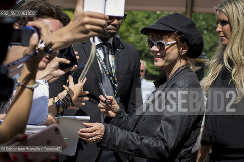 Lido di Venezia, 1 settembre 2017. Lattrice Susan Sarandon allarrivo al Lido per la Mostra del Cinema. ©Sebastiano Vianello/Rosebud2