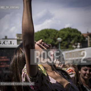 Lido di Venezia, 2 settembre 2017. Lattrice Maria Grazia Cucinotta allarrivo al Lido per la Mostra del Cinema. ©Sebastiano Vianello/Rosebud2