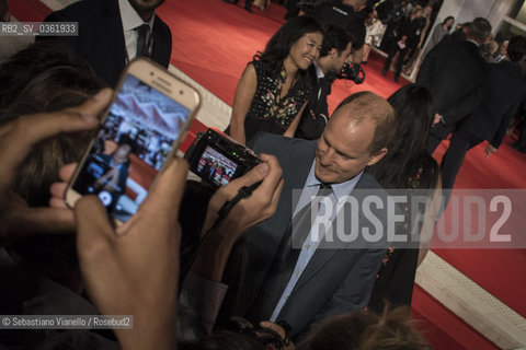 Lido di Venezia, 4 settembre 2017. Lattore Woody Harrelson sul red carpet della 74a Mostra del Cinema di Venezia. ©Sebastiano Vianello/Rosebud2