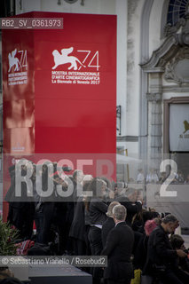 Lido di Venezia, 8 settembre 2017. Fotografi sul red carpet della 74a Mostra del Cinema di Venezia. ©Sebastiano Vianello/Rosebud2