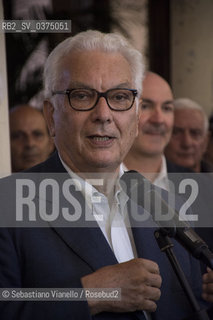 Lido di Venezia,27 agosto 2018. Il Presidente della Biennale di Venezia Paolo Baratta allHotel Des Bains durante linaugurazione della mostra dedicata ai 75 anni di vita della Mostra del Cinema di Venezia.  ©Sebastiano Vianello/Rosebud2