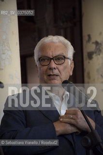 Lido di Venezia,27 agosto 2018. Il Presidente della Biennale di Venezia Paolo Baratta allHotel Des Bains durante linaugurazione della mostra dedicata ai 75 anni di vita della Mostra del Cinema di Venezia.  ©Sebastiano Vianello/Rosebud2