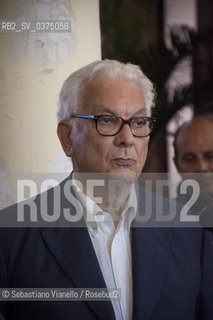 Lido di Venezia,27 agosto 2018. Il Presidente della Biennale di Venezia Paolo Baratta allHotel Des Bains durante linaugurazione della mostra dedicata ai 75 anni di vita della Mostra del Cinema di Venezia.  ©Sebastiano Vianello/Rosebud2