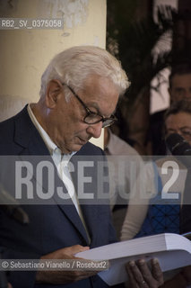 Lido di Venezia,27 agosto 2018. Il Presidente della Biennale di Venezia Paolo Baratta allHotel Des Bains durante linaugurazione della mostra dedicata ai 75 anni di vita della Mostra del Cinema di Venezia.  ©Sebastiano Vianello/Rosebud2