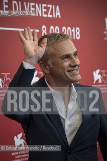 Lido di Venezia, 28 agosto 2018. Lattore Christoph Waltz, membro della giuria di Venezia75 durante la 75a Mostra del Cinema di Venezia.  ©Sebastiano Vianello/Rosebud2