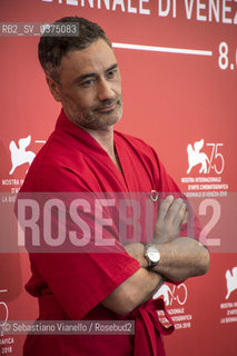 Lido di Venezia, 28 agosto 2018. Lattore neozelandese Taika Waititi, membro della giuria di Venezia75 durante la 75a Mostra del Cinema di Venezia. ©Sebastiano Vianello/Rosebud2