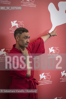 Lido di Venezia, 28 agosto 2018. Lattore neozelandese Taika Waititi, membro della giuria di Venezia75 durante la 75a Mostra del Cinema di Venezia. ©Sebastiano Vianello/Rosebud2