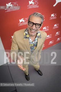 Lido di Venezia, 30 agosto 2018. Lattore americano Jeff Goldblum, protagonista del film The Mountain in concorso alla 75a Mostra del Cinema di Venezia.  ©Sebastiano Vianello/Rosebud2