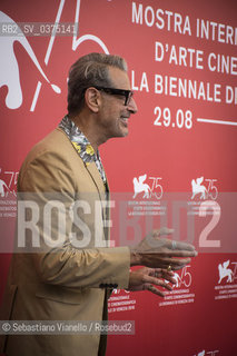 Lido di Venezia, 30 agosto 2018. Lattore americano Jeff Goldblum, protagonista del film The Mountain in concorso alla 75a Mostra del Cinema di Venezia.  ©Sebastiano Vianello/Rosebud2