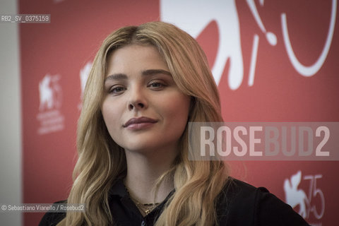 Lido di Venezia, 1 settembre 2018. Lattrice Chloë Grace Moretz durante il photocall per Suspiria alla 75 Mostra del Cinema di Venezia.  ©Sebastiano Vianello/Rosebud2