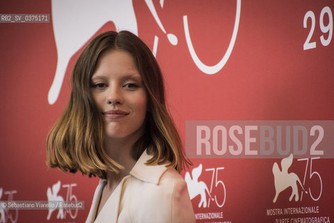 Lido di Venezia, 1 settembre 2018. Lattrice Mia Goth durante il photocall per Suspiria alla 75 Mostra del Cinema di Venezia.  ©Sebastiano Vianello/Rosebud2