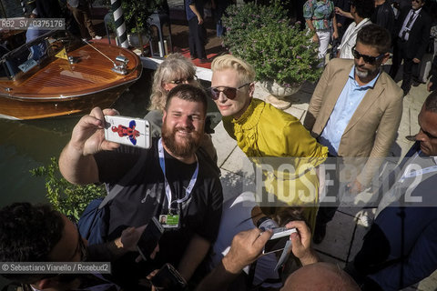 Lido di Venezia, 1 settembre 2018. Lattrice Tilda Swinton al Lido, tra le interpreti del film Suspiria alla 75 Mostra del Cinema di Venezia.  ©Sebastiano Vianello/Rosebud2