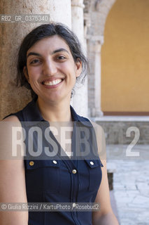 Mantova, settembre 2018. La scrittrice americana di origini turche Elif Batuman ospite al Festivaletteratura. Il suo ultimo libro è Lidiota (Einaudi, 2018)...Mantova, september 2018. The Turkish/American writer Elif Batuman attends Festivaletteratura. Her last book published in Italy is Lidiota (Einaudi, 2018)... ©Giulia Rizzini/KartuPhoto/Rosebud2