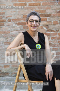 Mantova, settembre 2021. La scrittrice Gigliola Alvisi, ospite al Festivaletteratura. Il suo ultimo libro è “Il lago maledetto” (Gallucci, 2021). ..The Italian writer Gigliola Alvisi attends Festivaletteratura. Her last book published in Italy is “Il lago maledetto” (Gallucci, 2021). .. ©Giulia Rizzini/KartuPhoto/Rosebud2