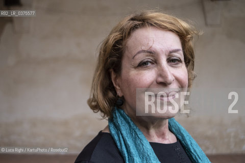 Mantova, Settembre 2018. La scrittrice irachena Inaam Kachachi è ospite di festivaletteratura 2018 per presentare il suo nuovo libro dispersi (francesco brioschi editore, 2018). Mantua, september 2018. The iraqi writer Inaam Kachachi attends festivaletteratura 2018. Her last book is dispersi (francesco brioschi editore, 2018) ©Luca Righi/KartuPhoto/Rosebud2