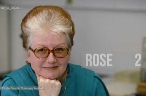 Portrait of Christiane Baroche at Paris, le 13 octobre 1987  ©Sophie Bassouls/Leemage/Rosebud2